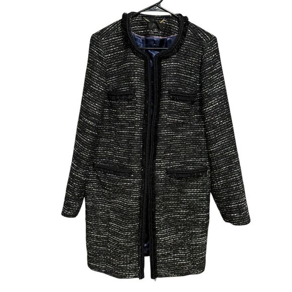 J.Crew Tweed Lurex Lady Coat with Braided Trim - Metallic - Picture 5 of 12